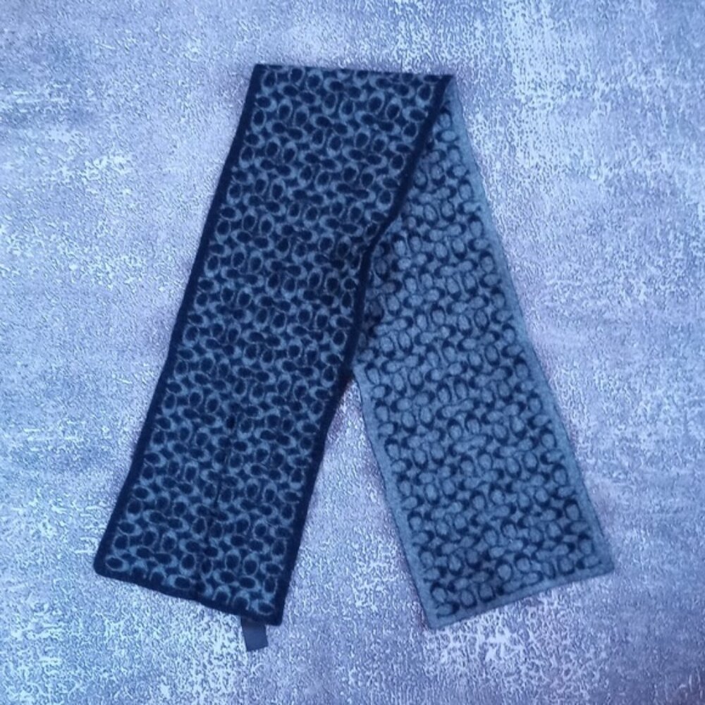 Coach C Pattern Wool Scarf - Gem